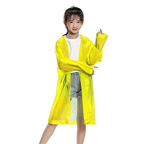 6488 Mix Size Portable Student Rain Coat, Kid's Girl's & Boy's Outdoor Traveling Eva Material Raincoat/Rain wear/Rain Suit for Outdoor Accessory (1pc)