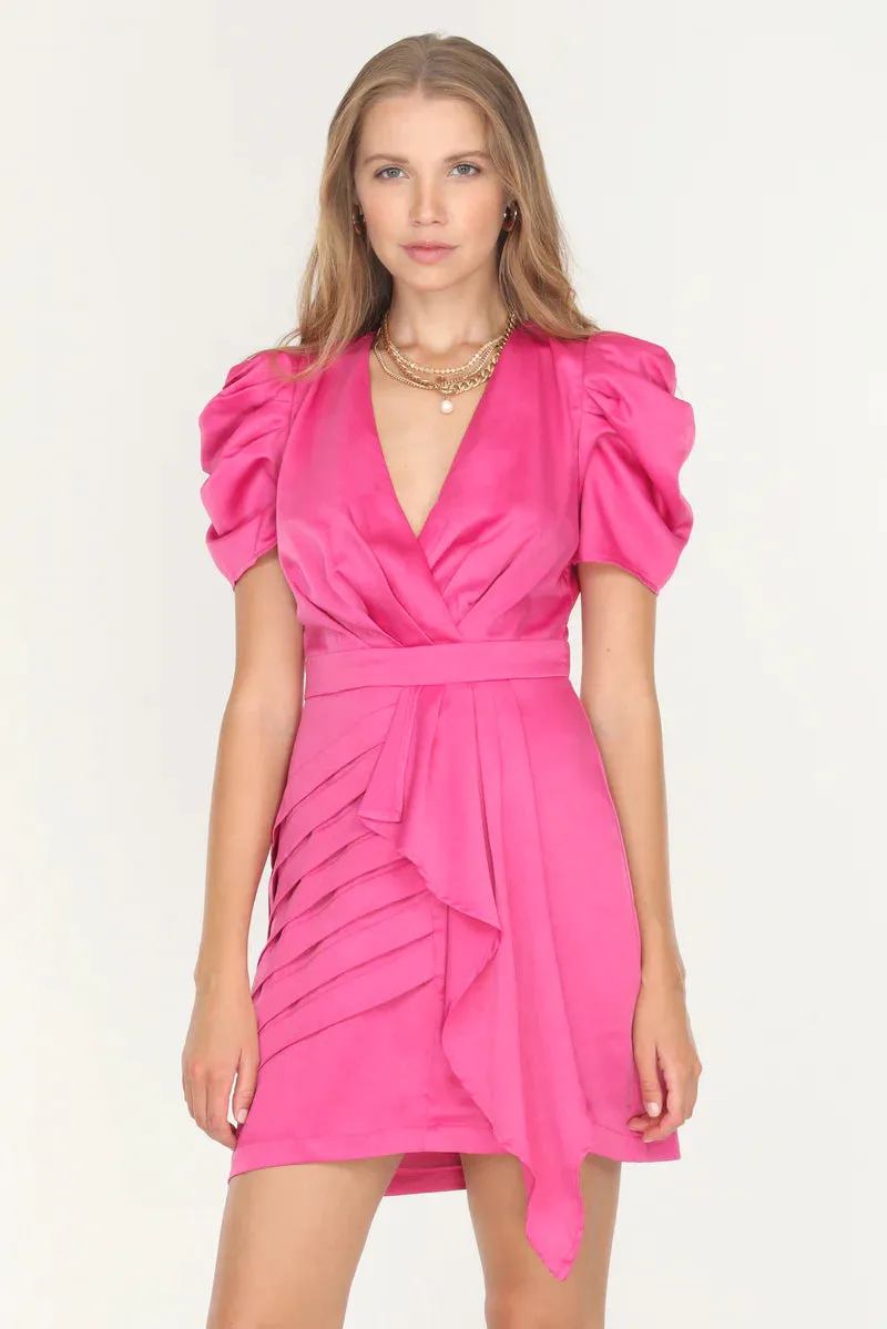 Adelyn Rae Karina Draped Skirt Mini Dress