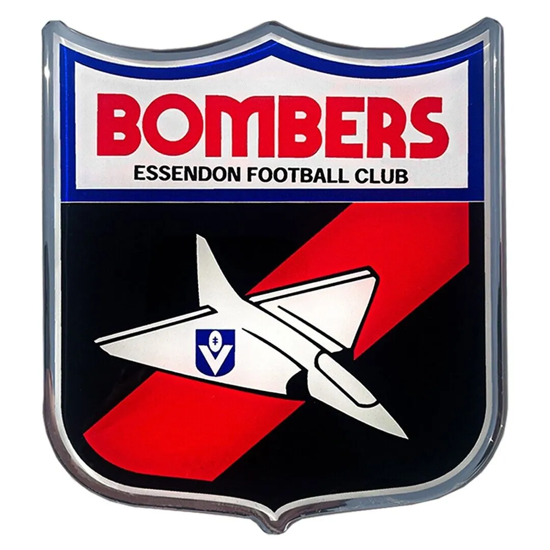 AFL Retro Logo Emblem - Essendon Bombers - Supporter Car Badge