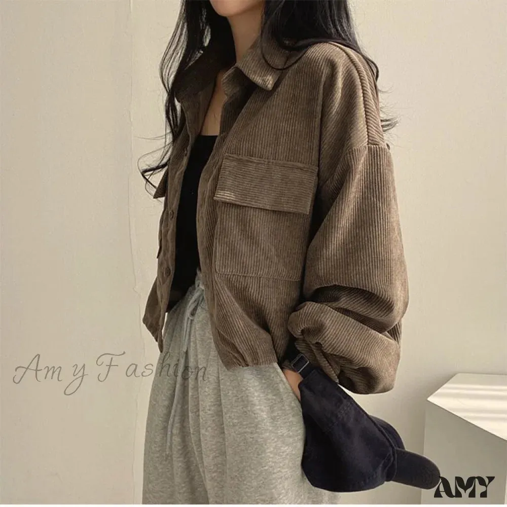 Amy Fashion - Fashion Casual Comfy Corduroy Jacket