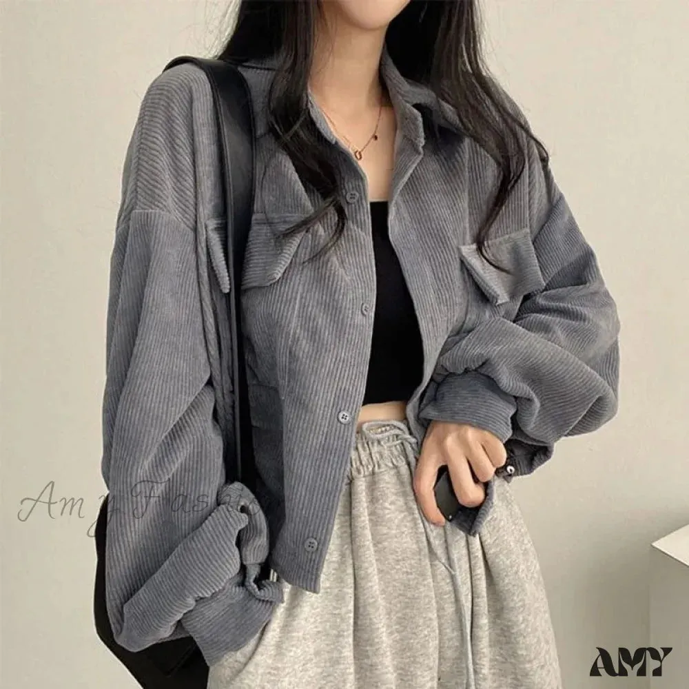 Amy Fashion - Fashion Casual Comfy Corduroy Jacket