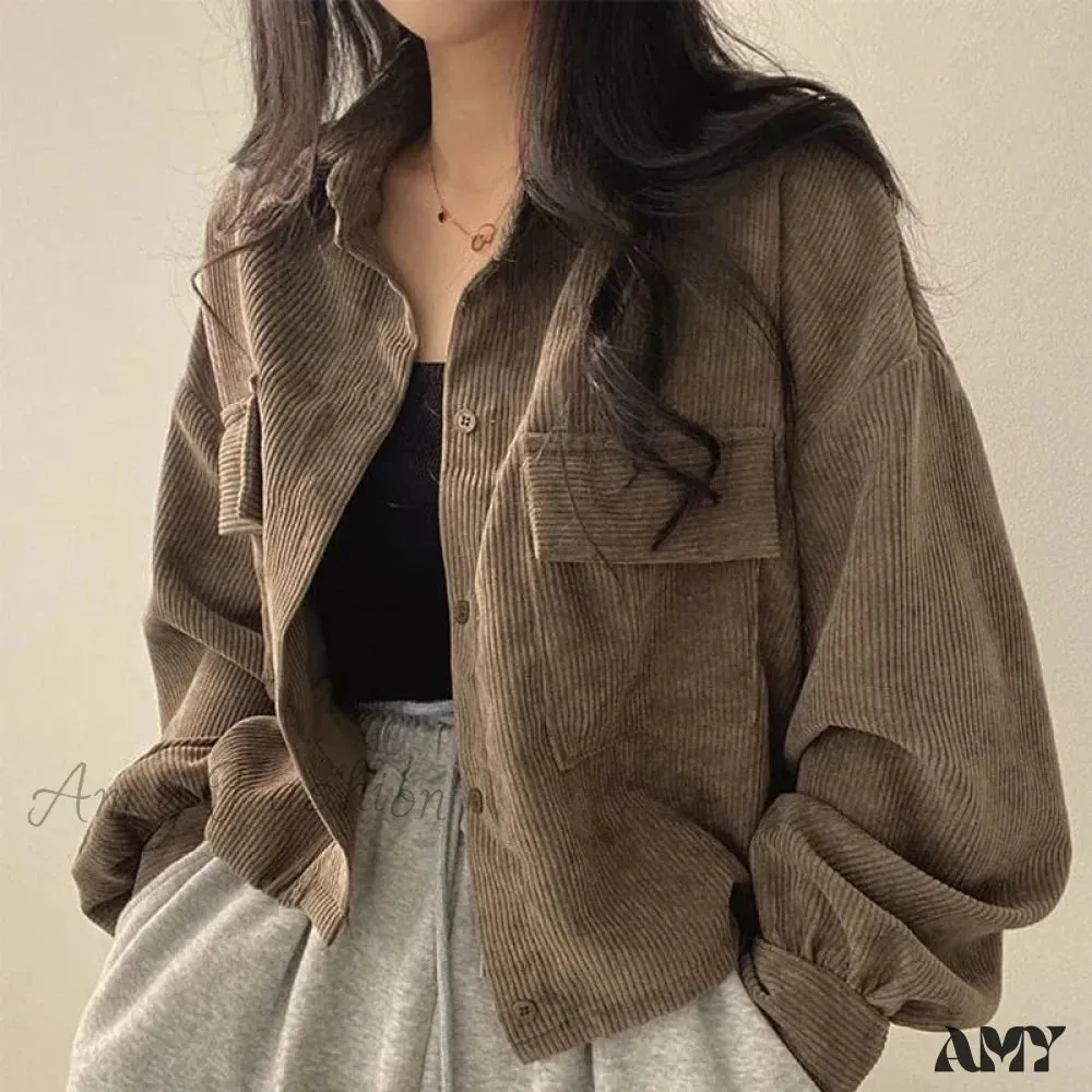 Amy Fashion - Fashion Casual Comfy Corduroy Jacket