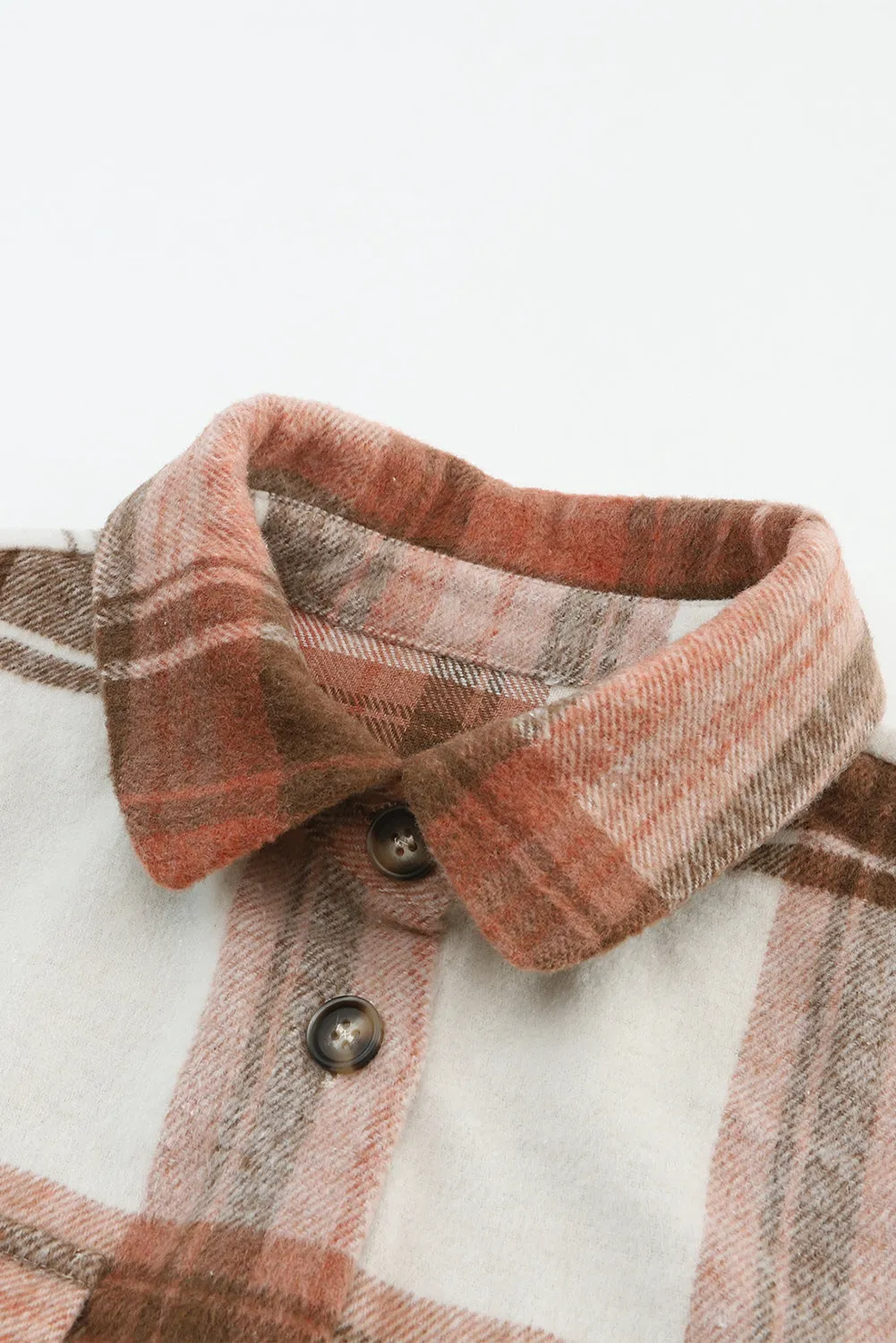 Autumn Plaid Button-Down Shirt Jacket