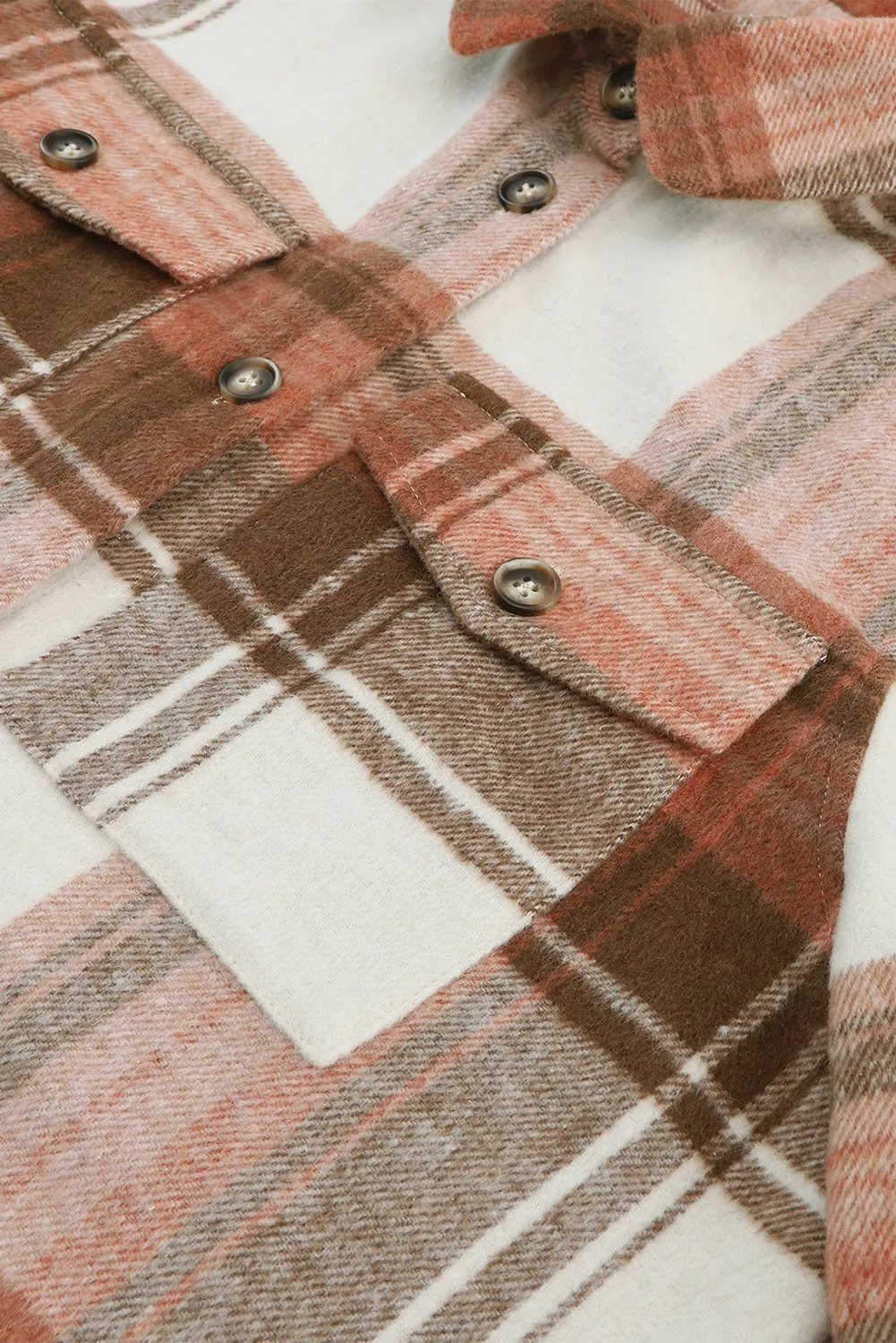 Autumn Plaid Button-Down Shirt Jacket