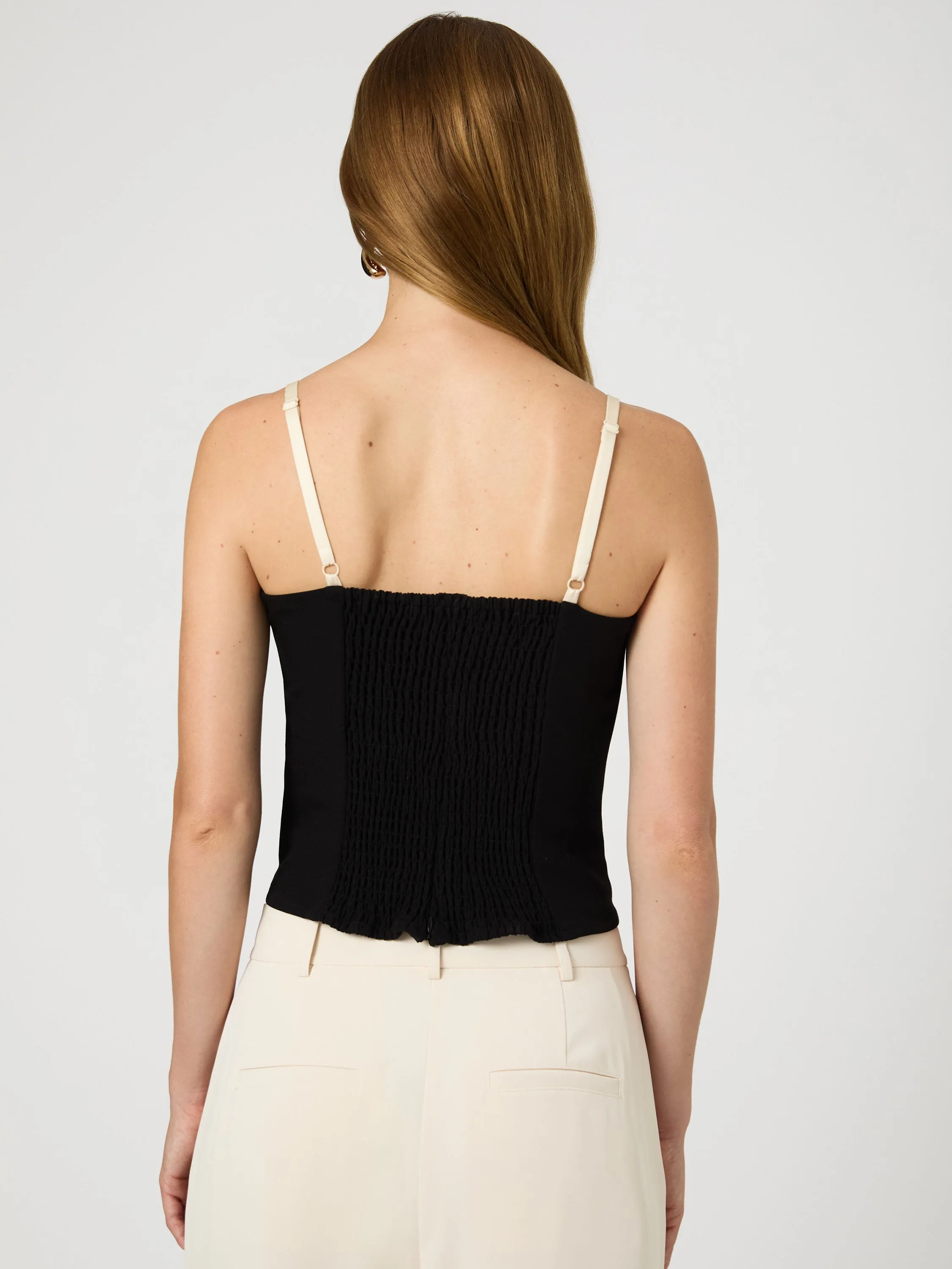 Azra Twill Corset Strappy Top