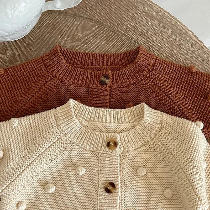 Baby Autumn Knit Bobble Cardigan