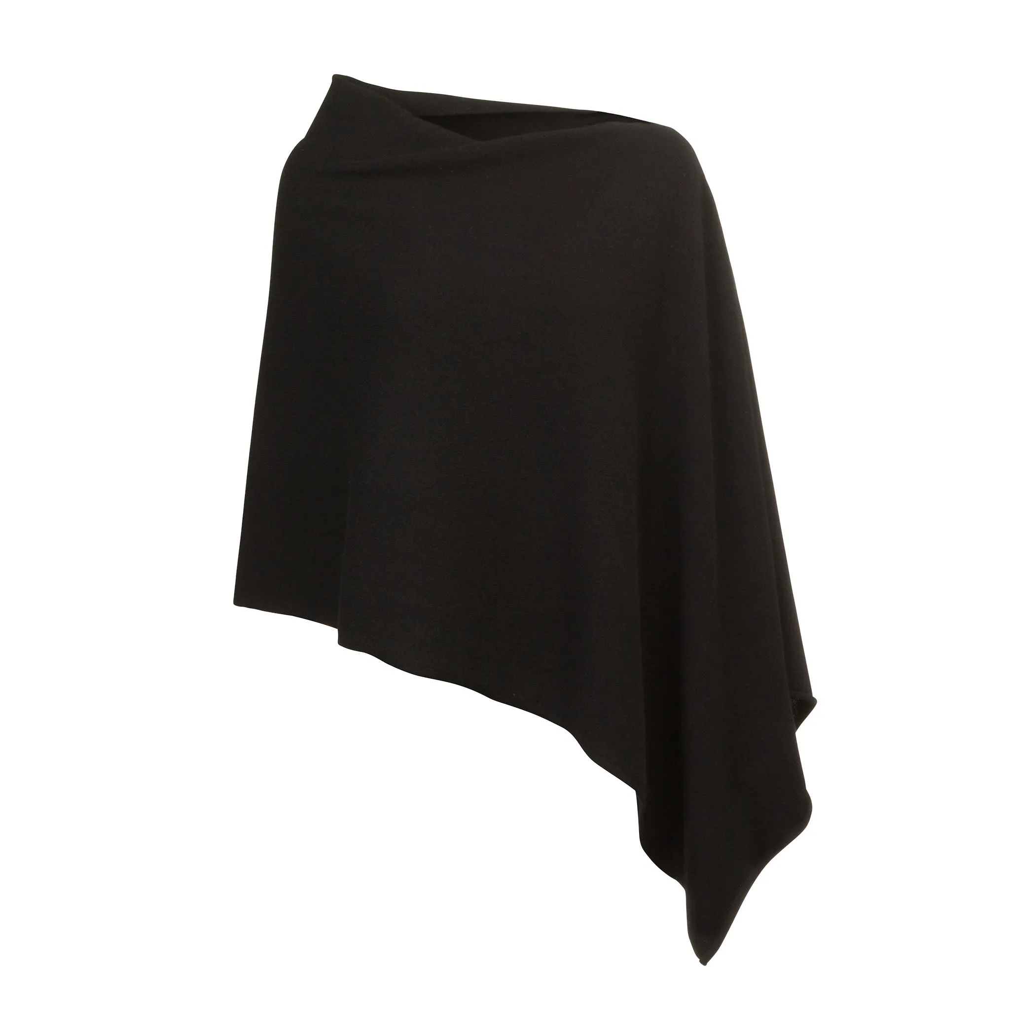 Black Cashmere Poncho