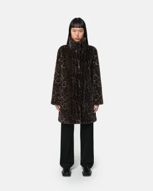 Blair Dark Leopard Mid-Length Coat