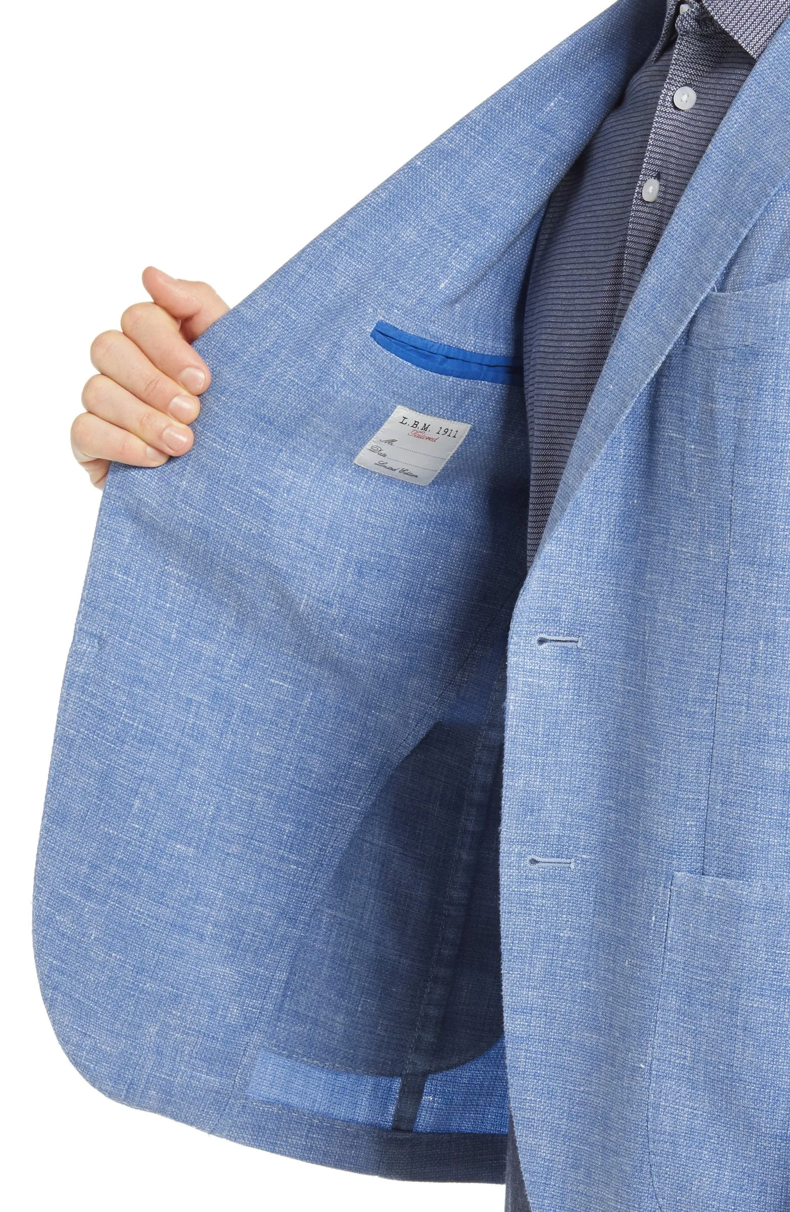 Blue Mélange Wool Blend Sport Coat Contemporary Fit - L.B.M 1911