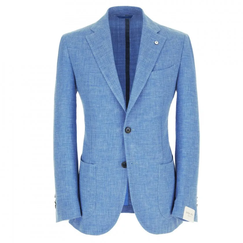 Blue Mélange Wool Blend Sport Coat Contemporary Fit - L.B.M 1911