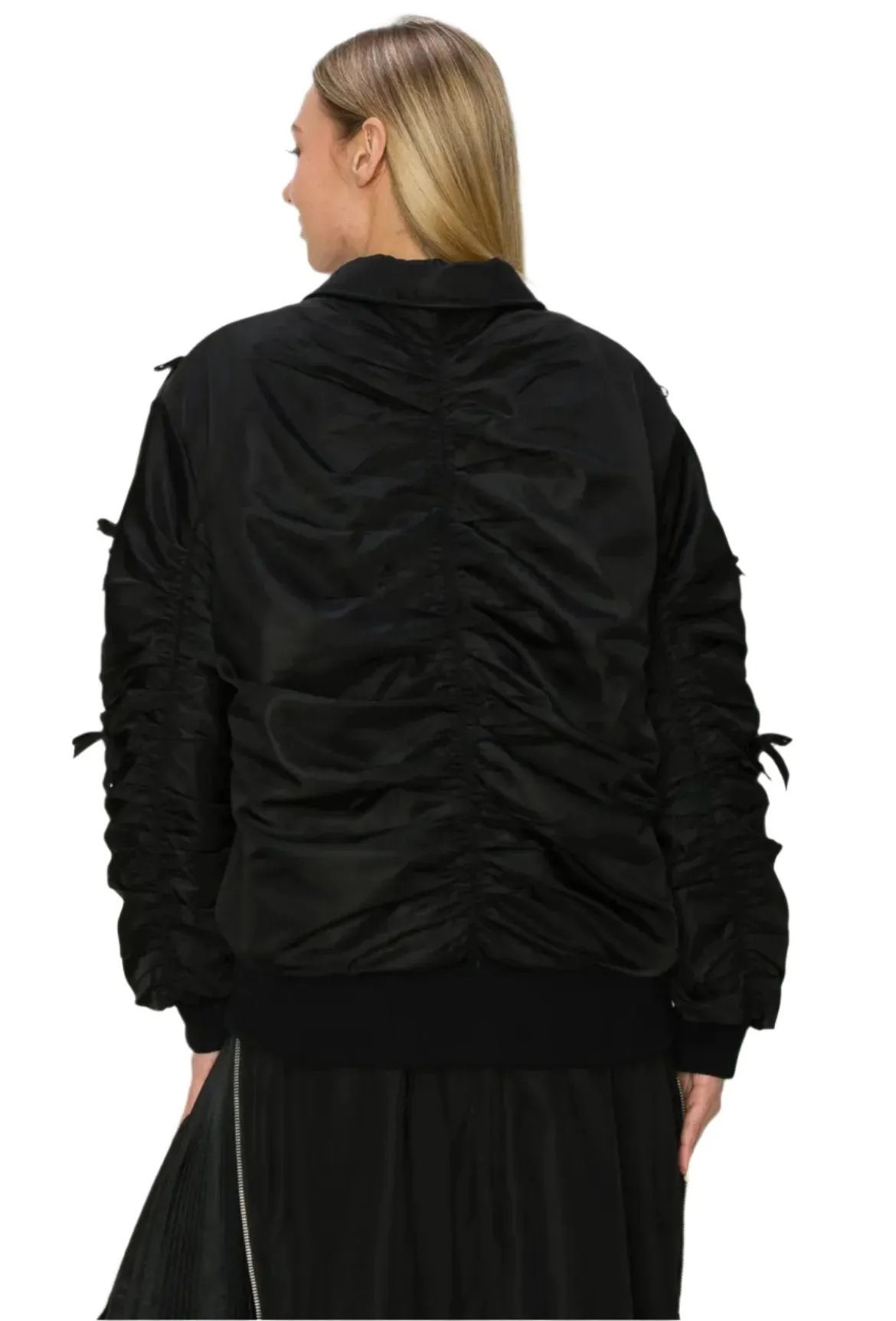 Bomber Jacket with Ribbons