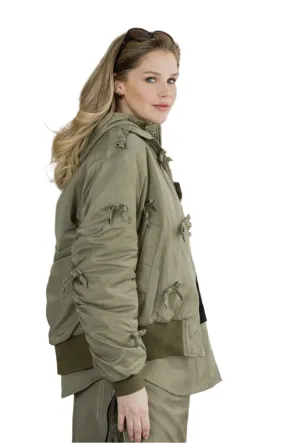 Bomber Jacket with Ribbons