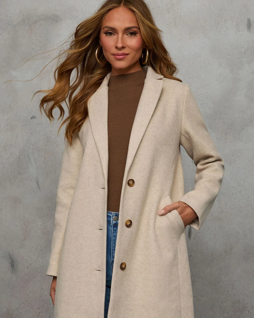 Breezy City Fall Pocketed Coat