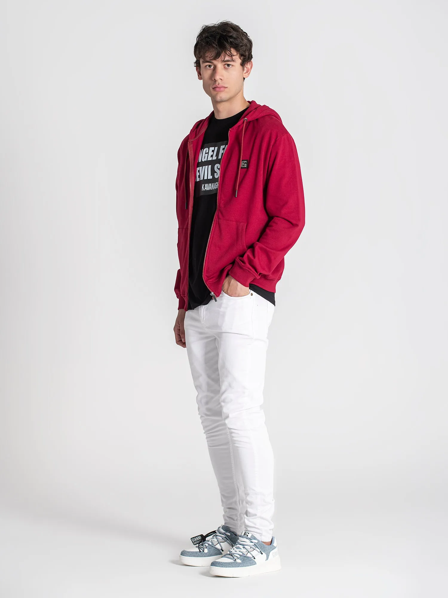 Burgundy Doppelganger Hoodie Jacket