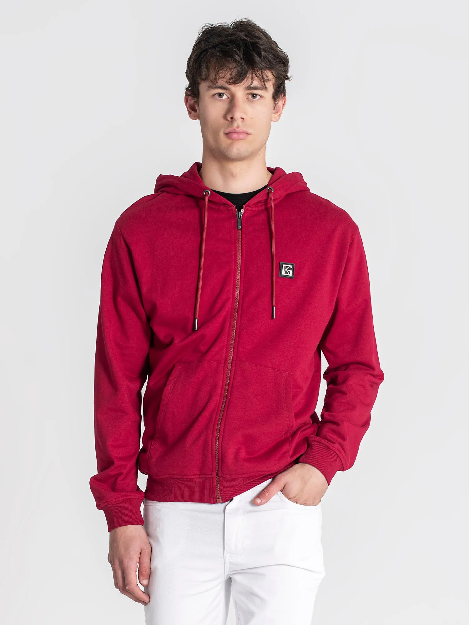 Burgundy Doppelganger Hoodie Jacket