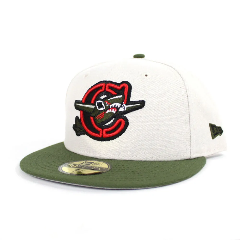 Capital City Bombers New Era 59Fifty Fitted Hat (Stone Olive Red Gray Under Brim)