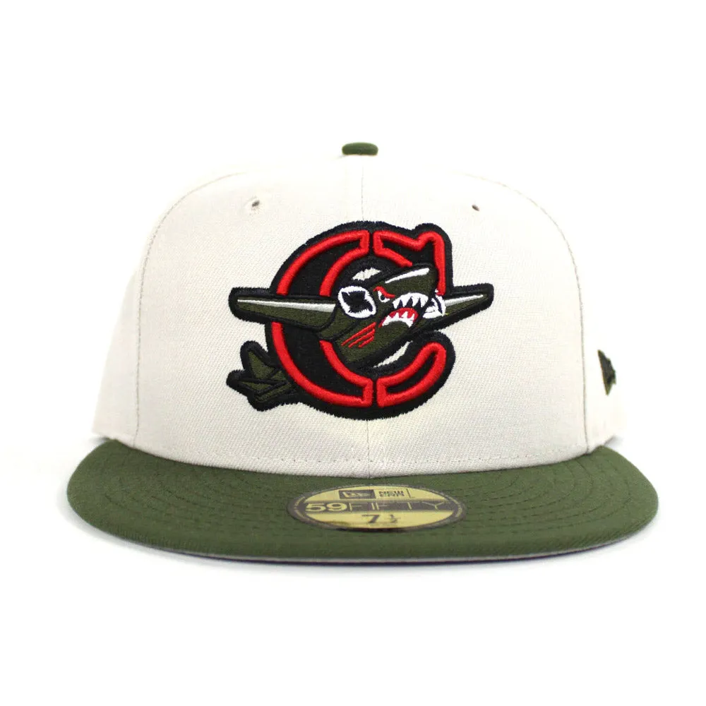 Capital City Bombers New Era 59Fifty Fitted Hat (Stone Olive Red Gray Under Brim)