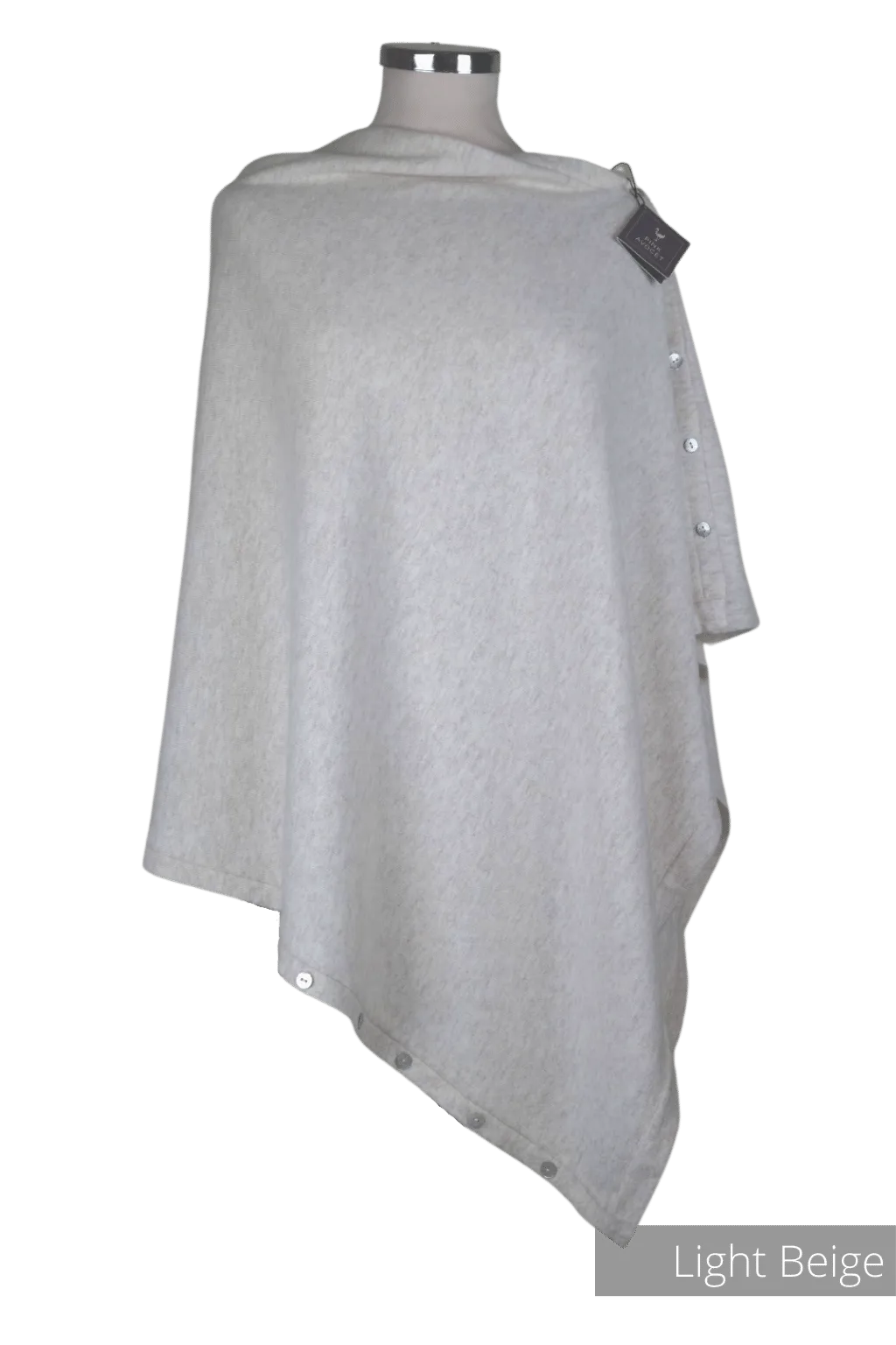 Classic Button Cashmere Poncho