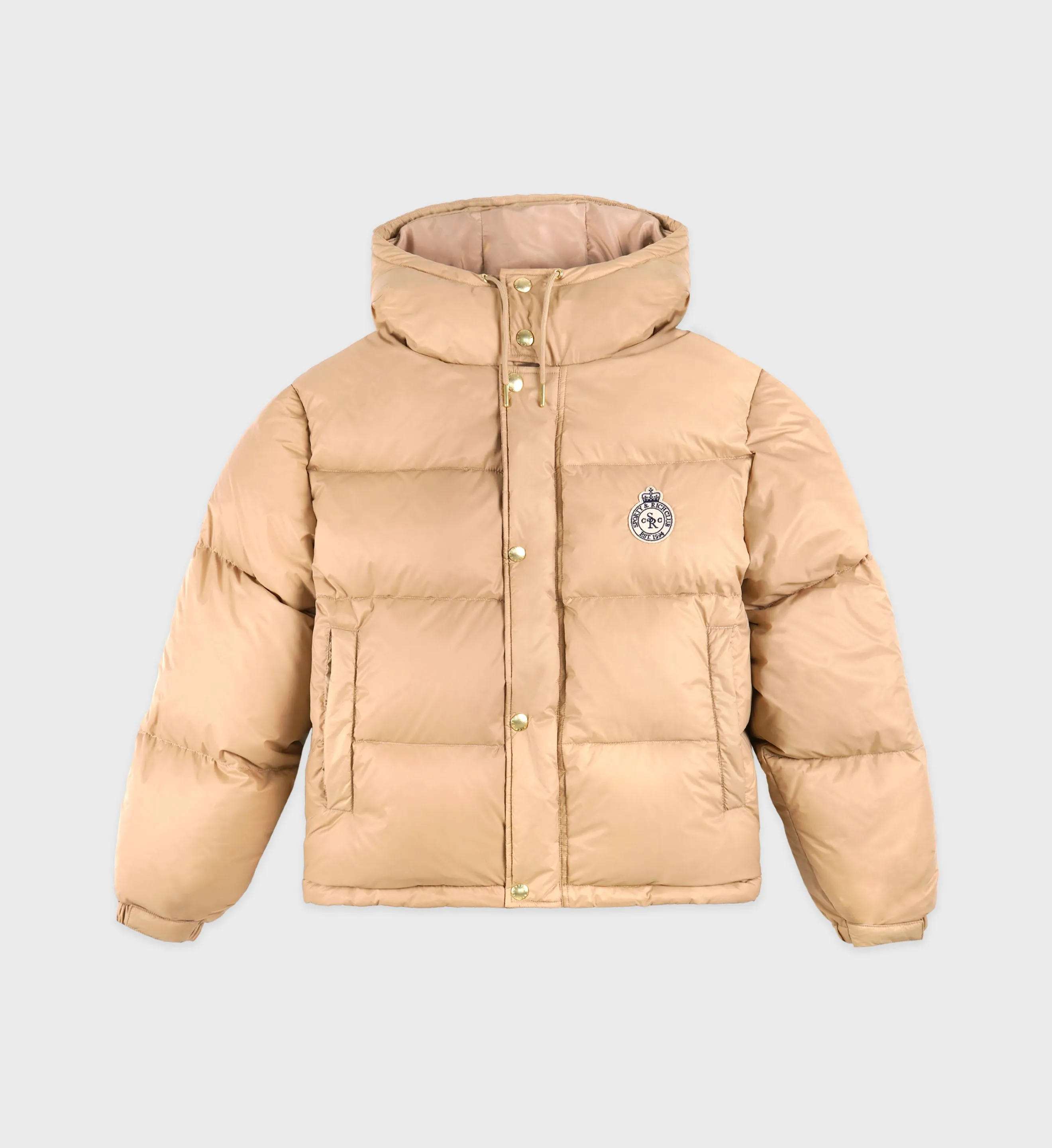 Crown Puffer Jacket - Beige