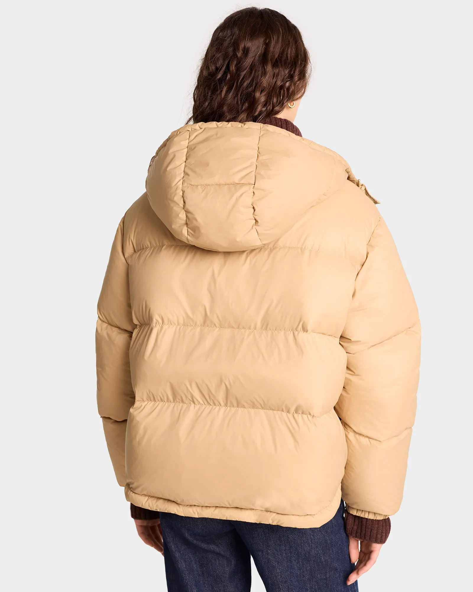 Crown Puffer Jacket - Beige