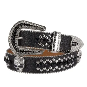 Dream Apparel Premium Strap Men Women Western Fashion Bling Bling Rhinestones Crystal Studded Belt