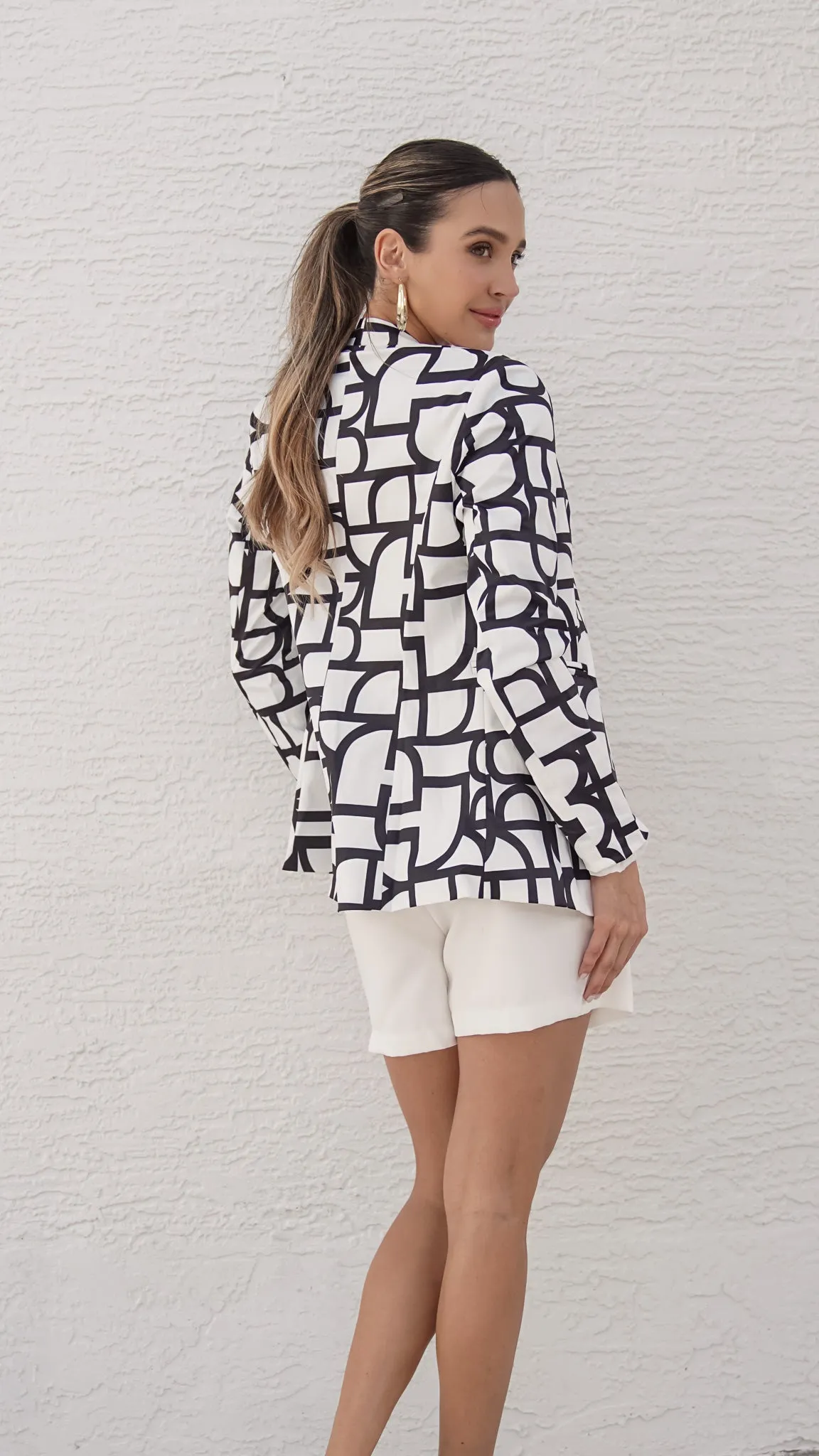 Emily Abstract Print Blazer