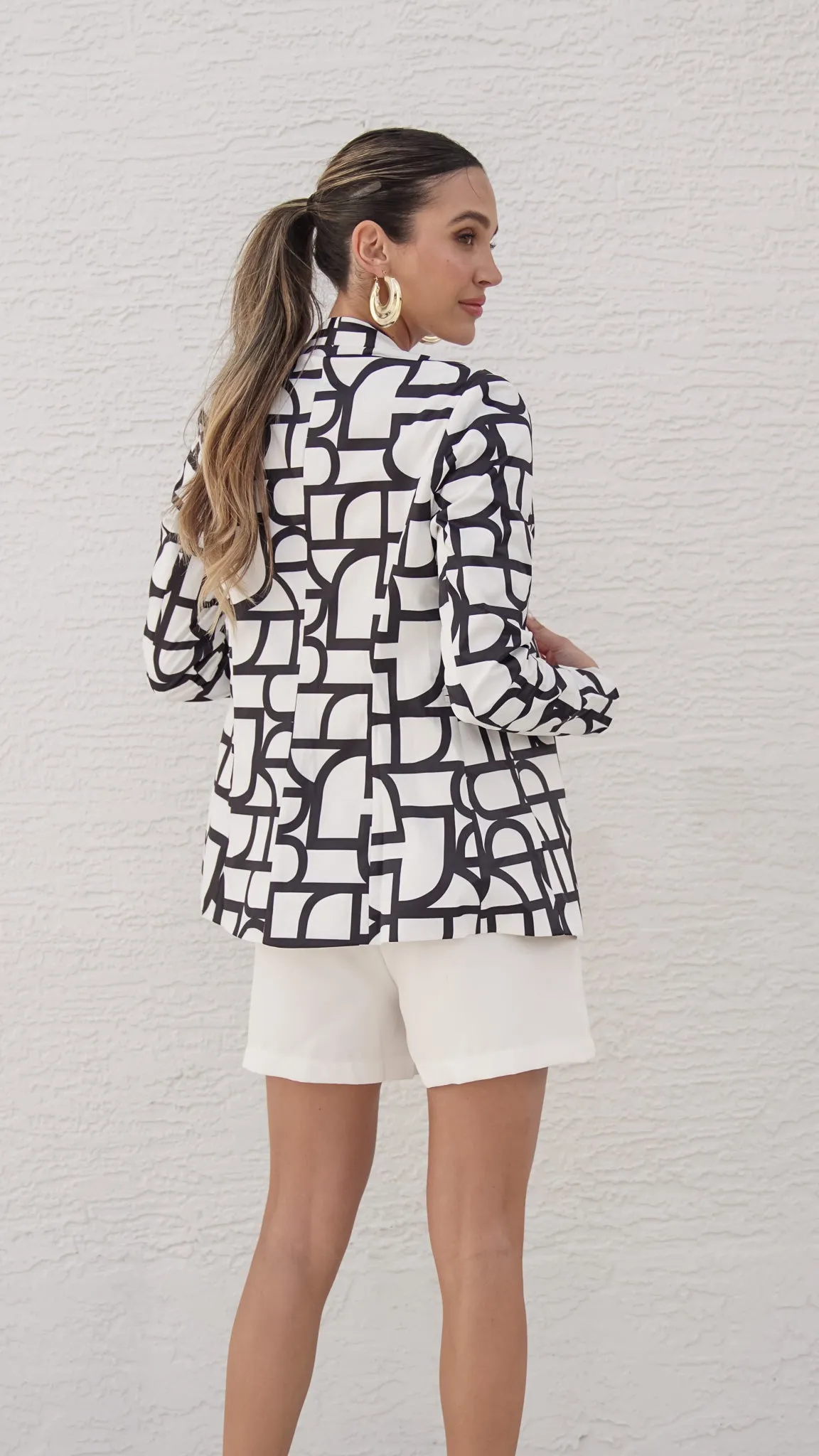 Emily Abstract Print Blazer