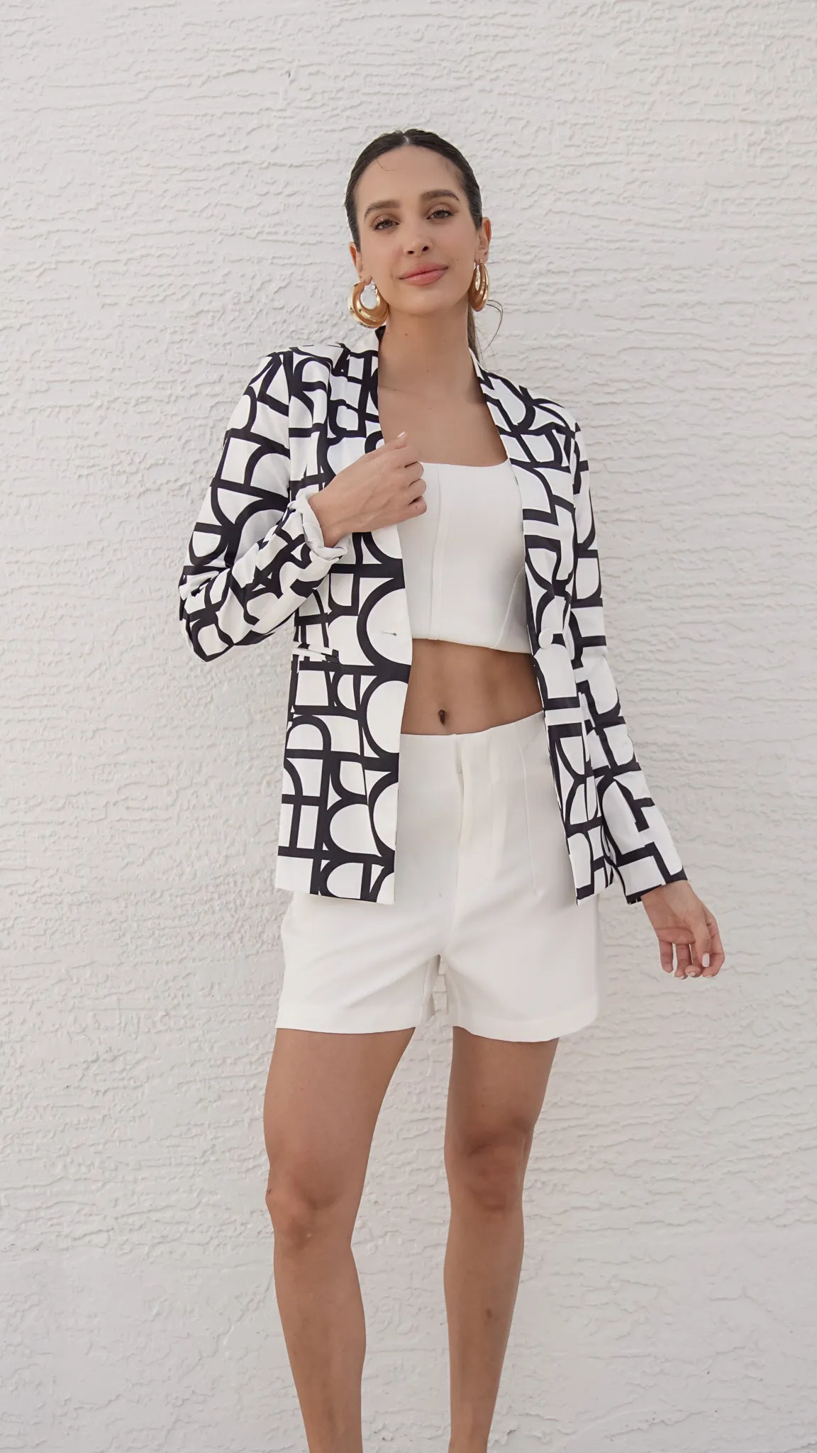 Emily Abstract Print Blazer