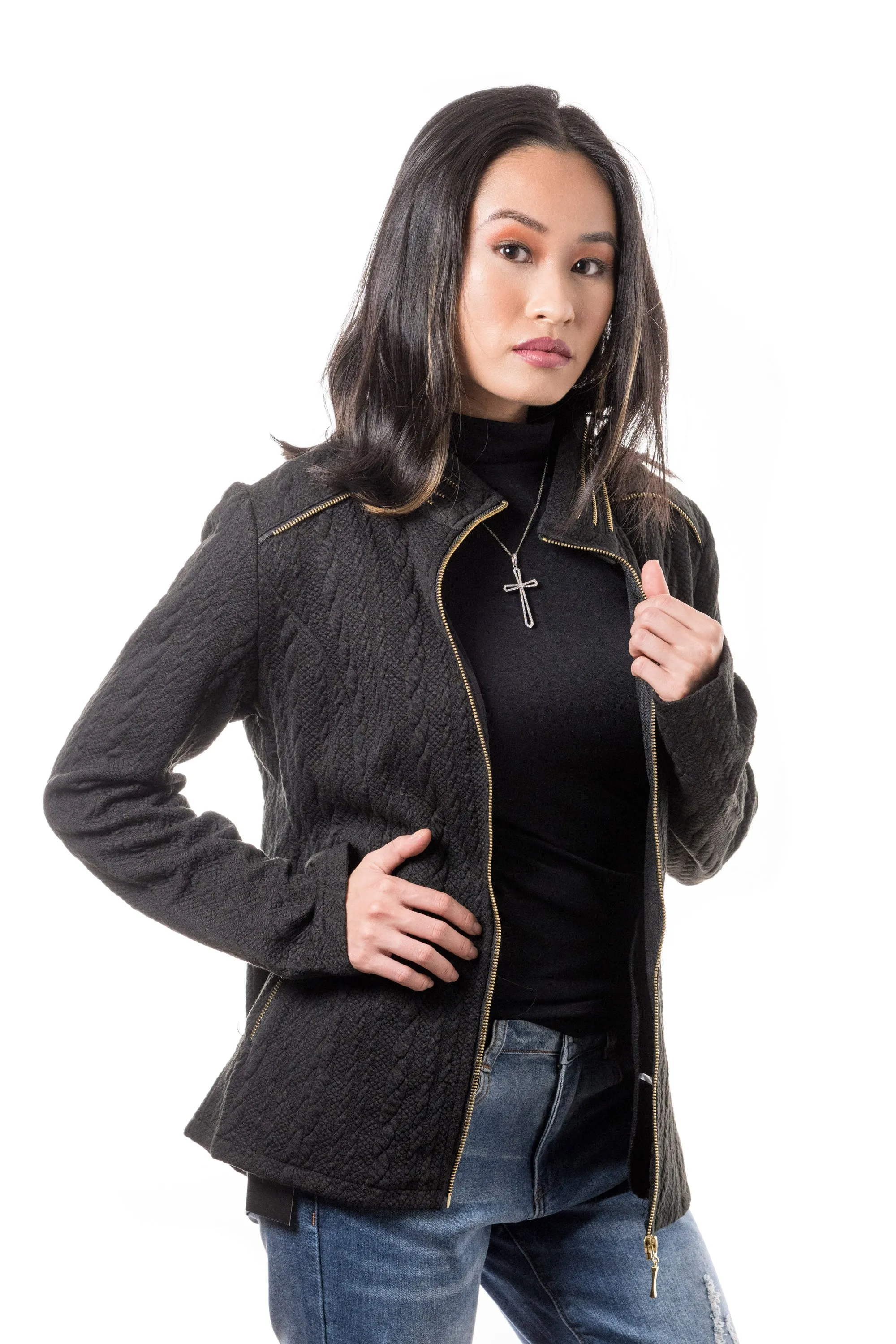 Eva Sweater- Jacket (Black)