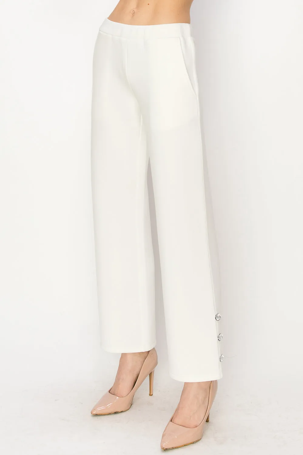 Faye Pant with Diamond Studs