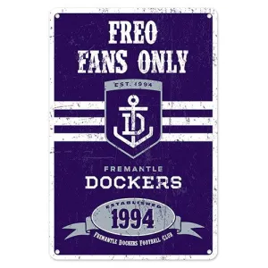 Fremantle Dockers Retro Metal Sign