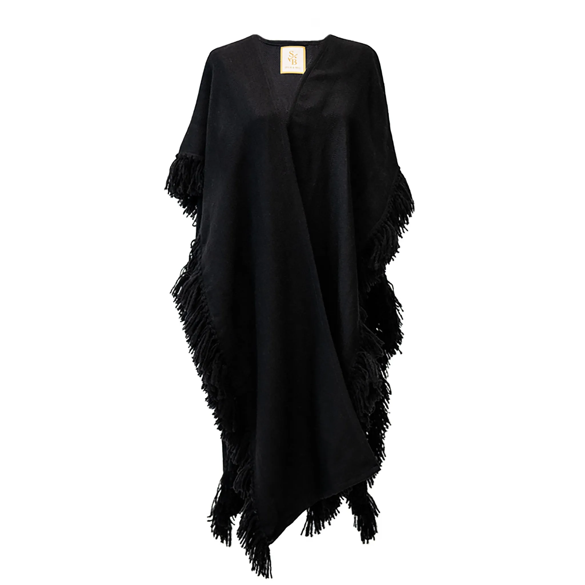 Fringed Alpaca Ruana