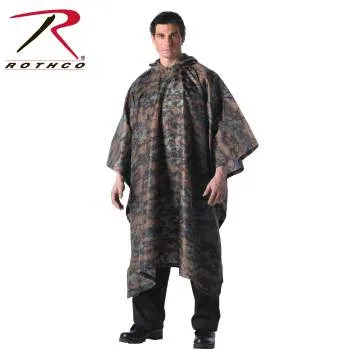 GI Type Military Rip-Stop Poncho