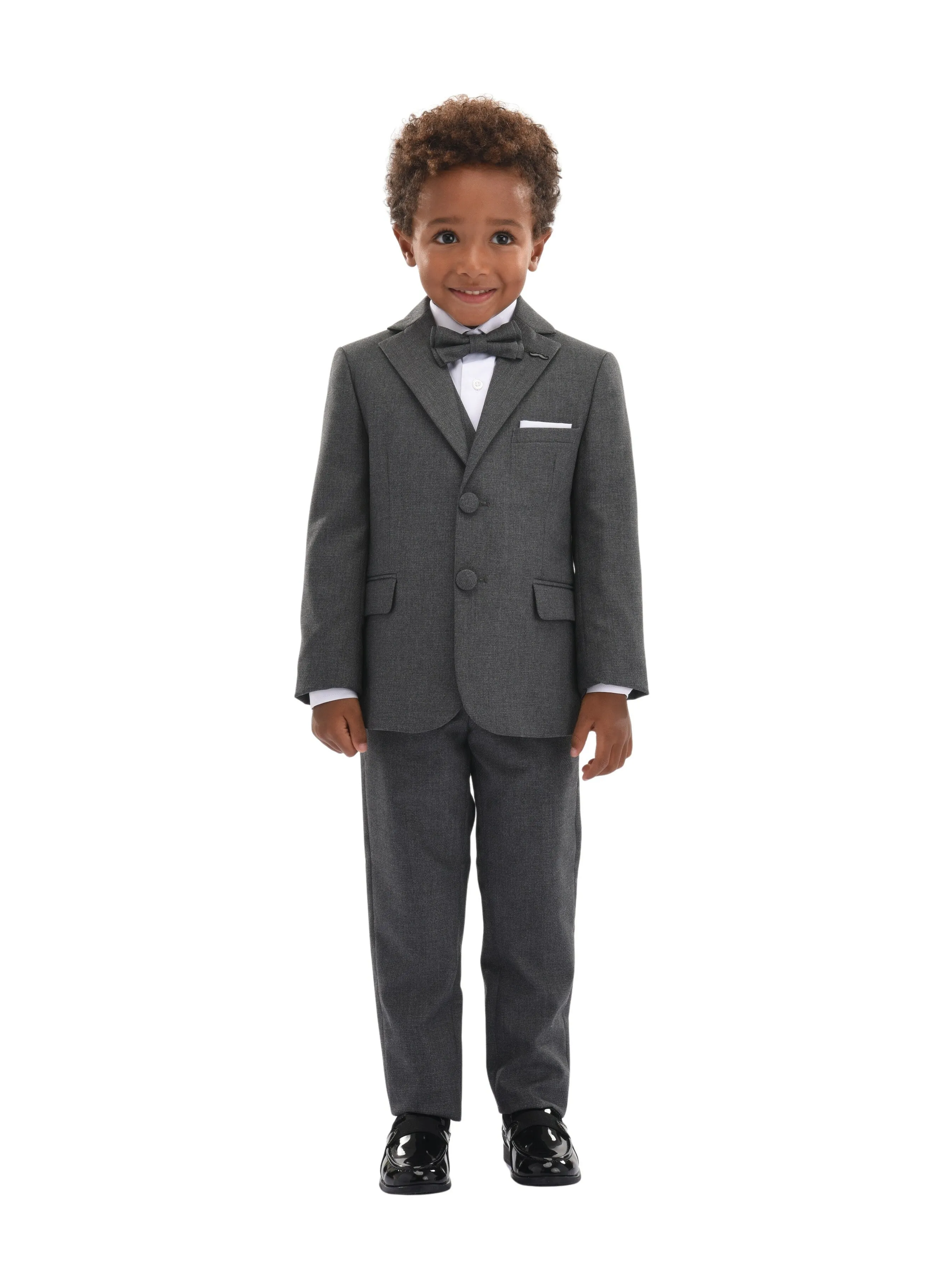 Gray 5pc Peak Lapel Tuxedo