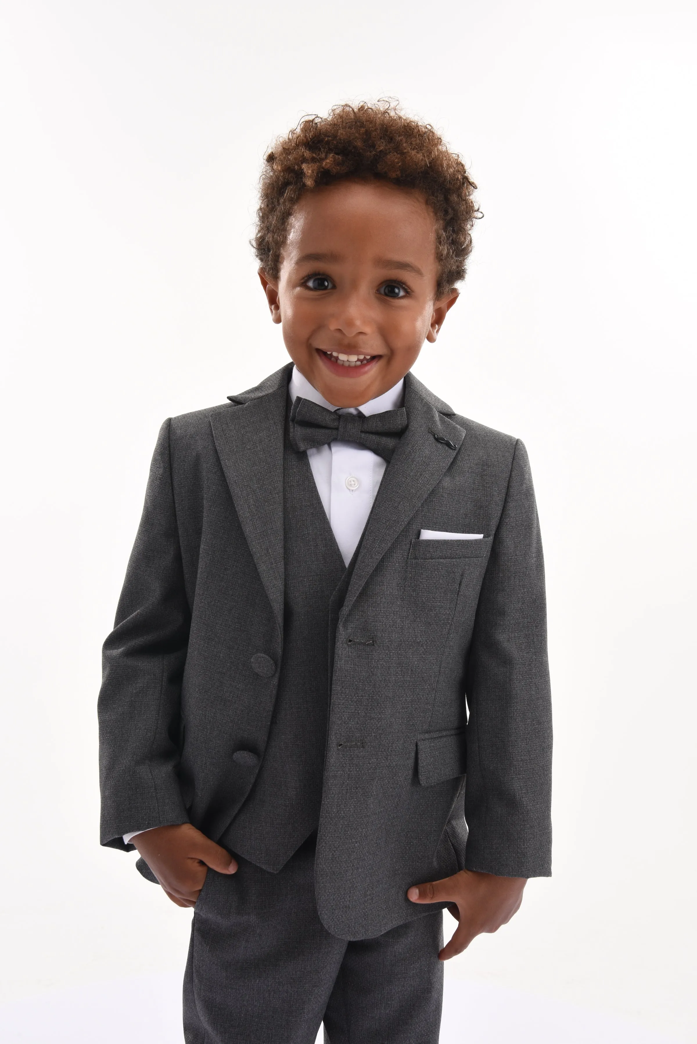 Gray 5pc Peak Lapel Tuxedo