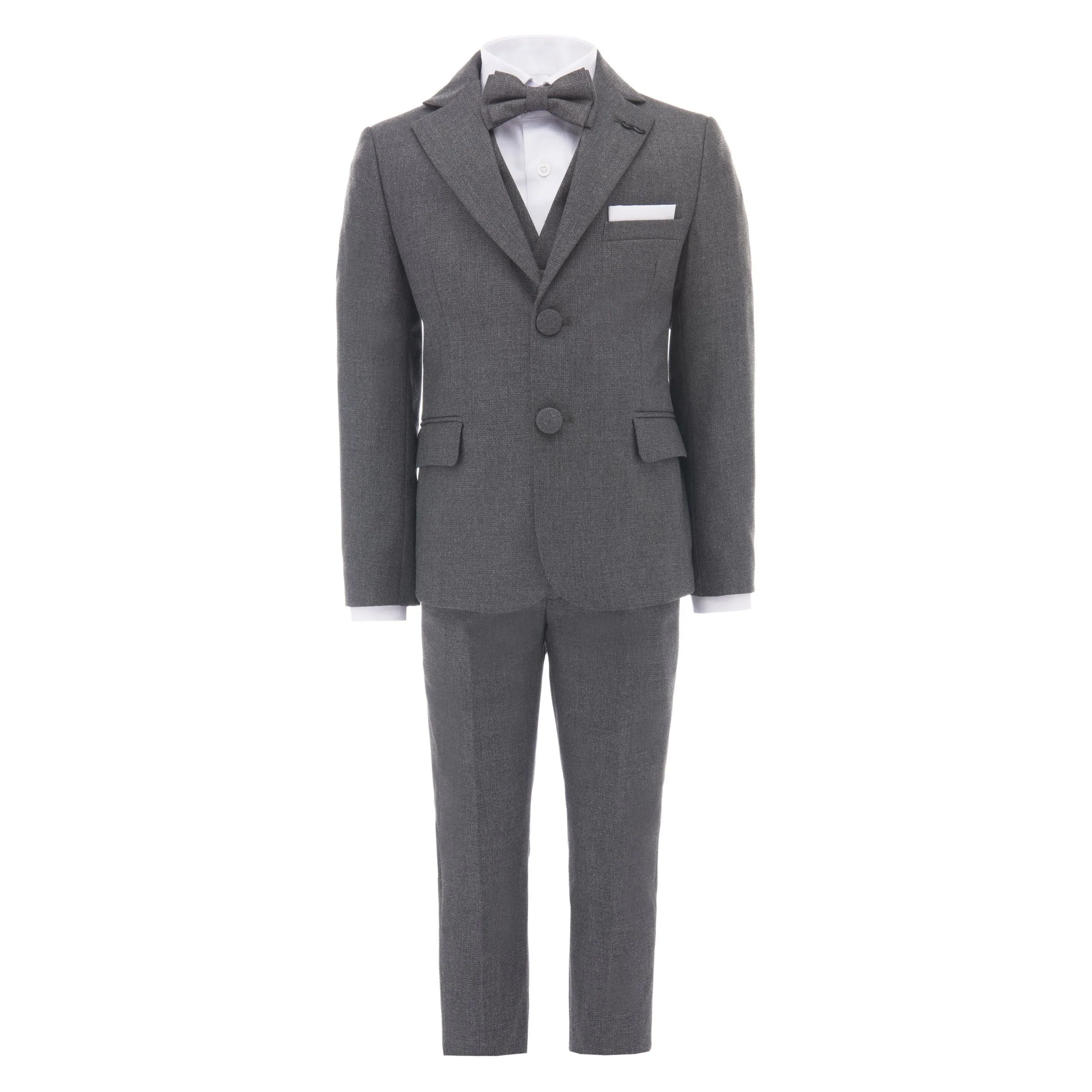 Gray 5pc Peak Lapel Tuxedo