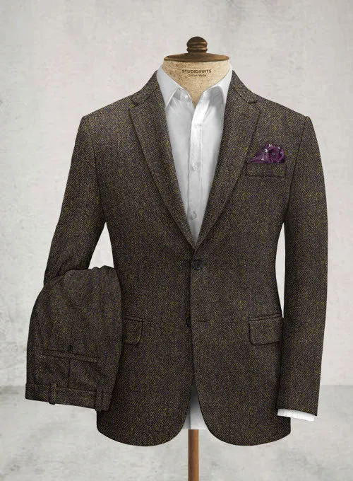 Harris Tweed Melange Brown Suit