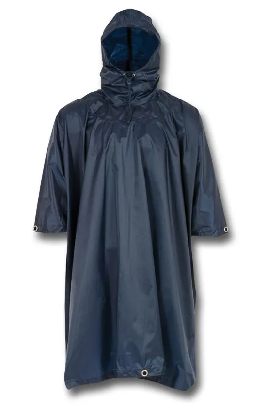 HIGHLANDER ADVENTURE RIPSTOP PONCHO - NAVY BLUE