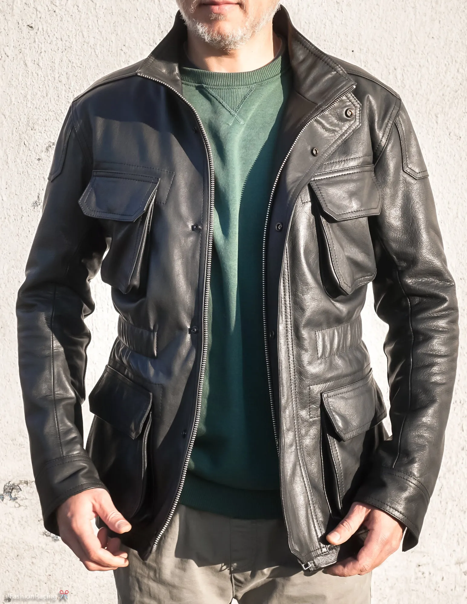 Hunter Leather Jacket, Leather Jacket for Men, Men's Autumn Leather Coat