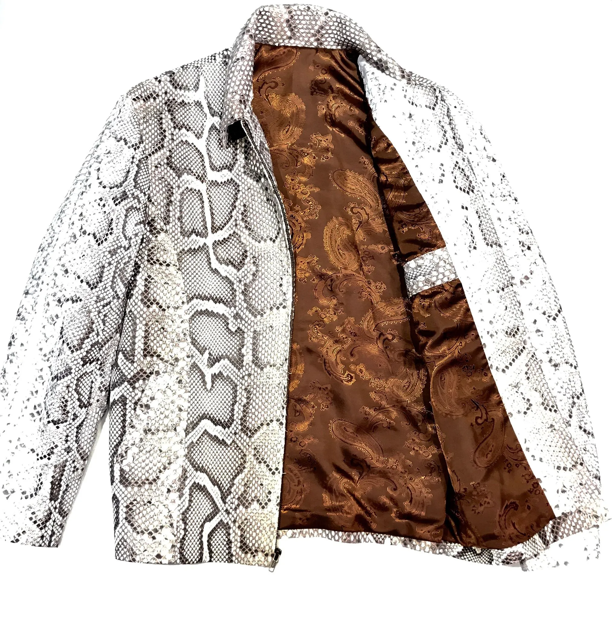 Kashani All-Over Python Skin Bomber Jacket