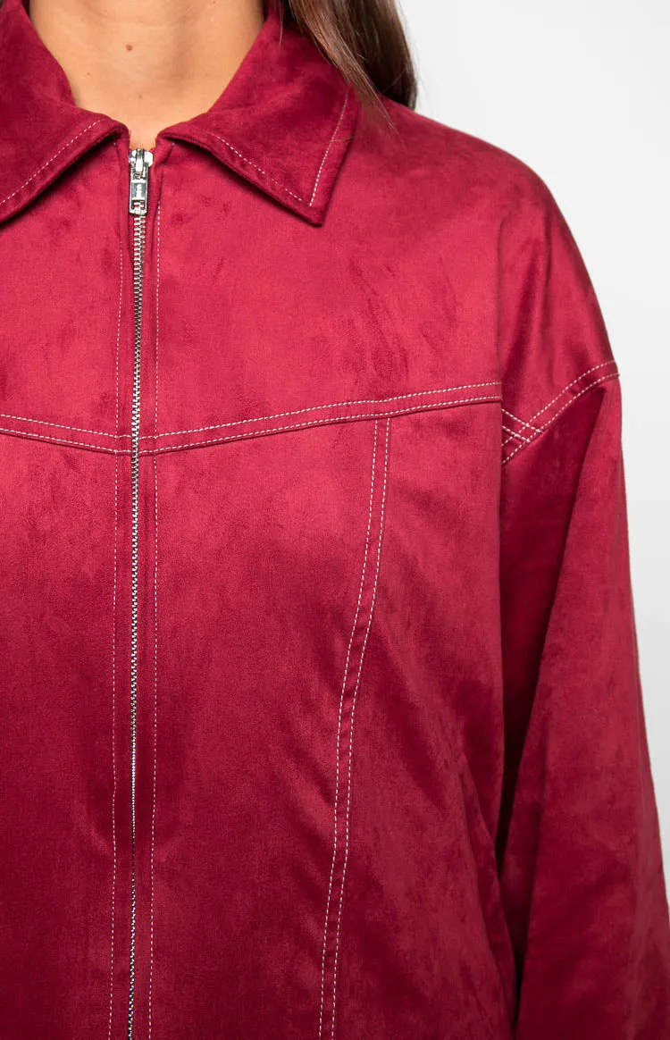 Lui Red Bomber Jacket