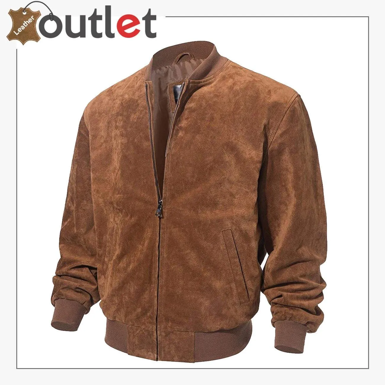 Mens Vintage Leather Baseball Bomber Jacket