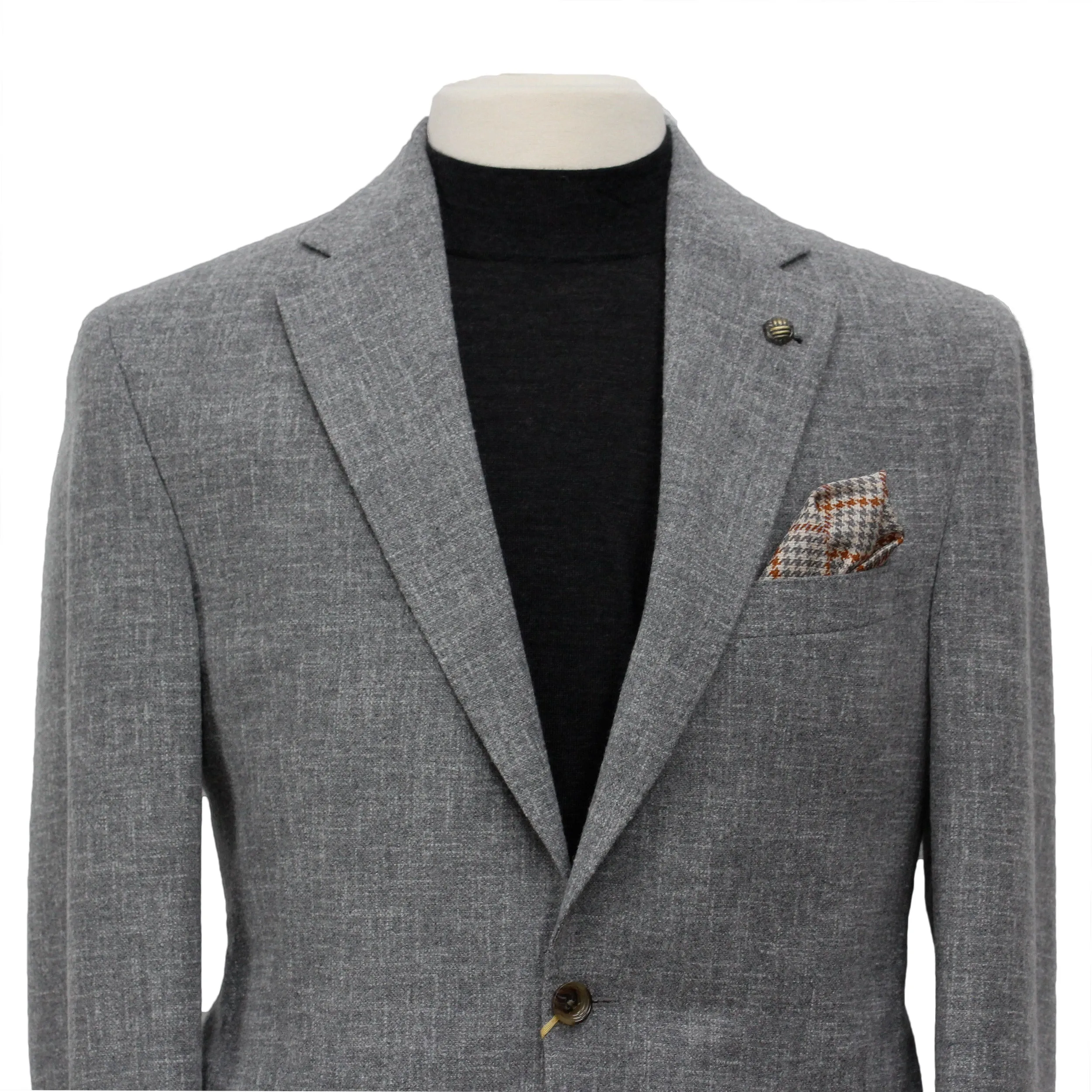 Neat Gray Madison Contemporary Fit Unconstructed Wool Sport Jacket - Jack Victor