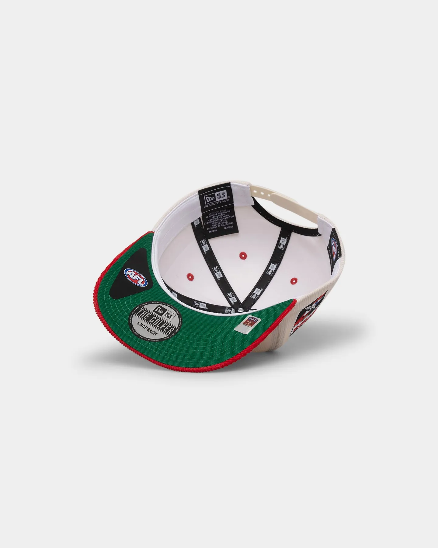 New Era Essendon Bombers "AFL Cord Script" Golfer Snapback Chrome/OTC