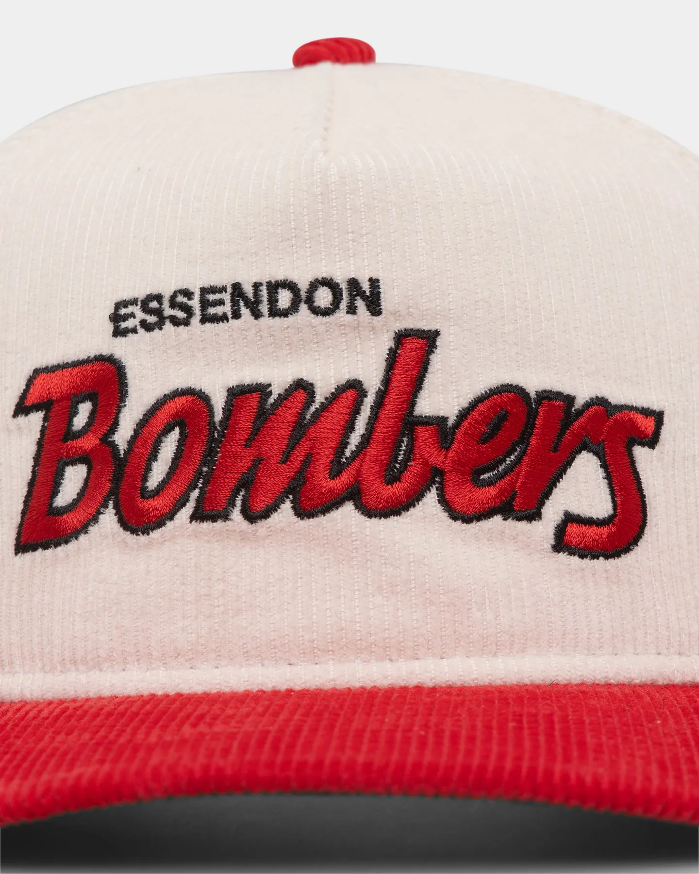 New Era Essendon Bombers "AFL Cord Script" Golfer Snapback Chrome/OTC