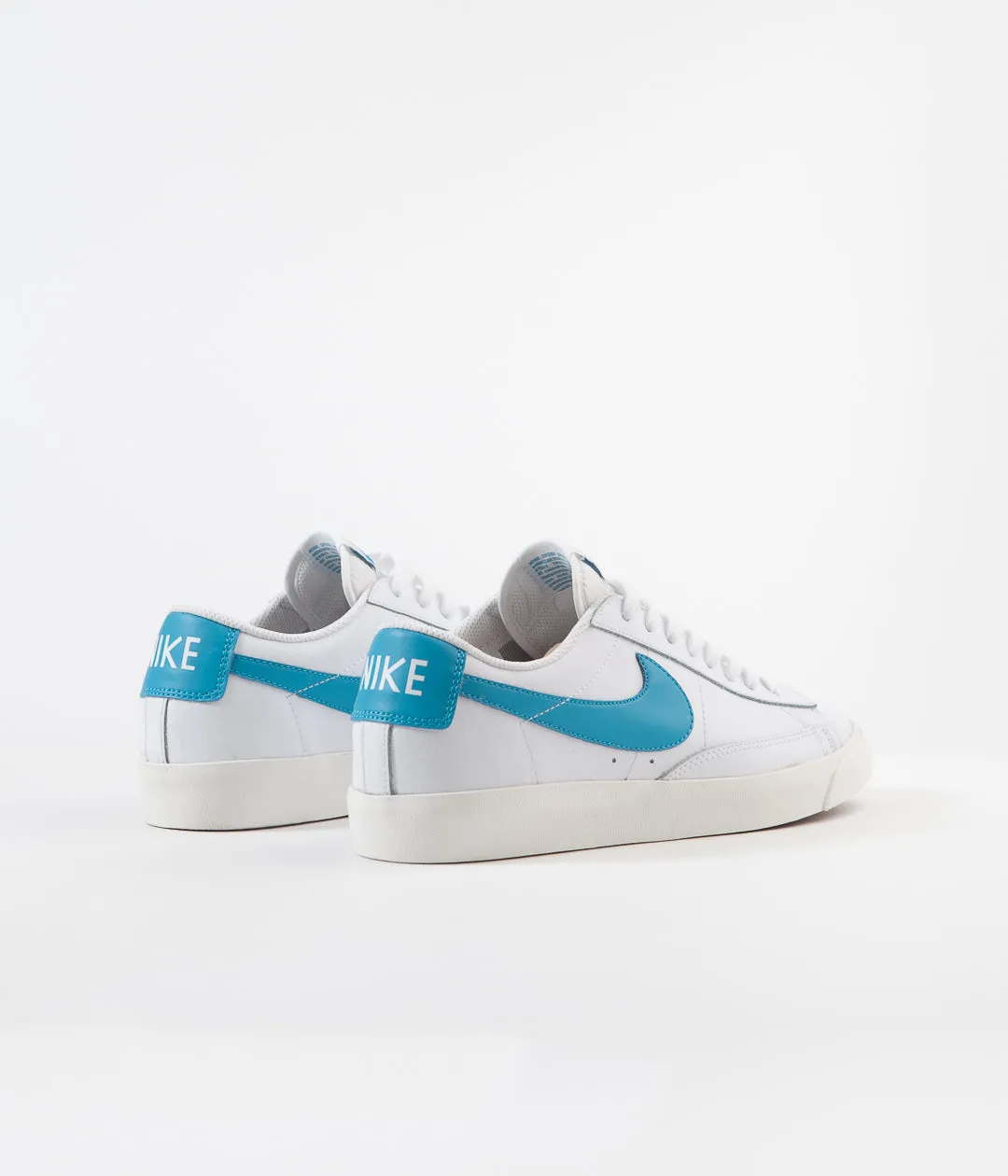 Nike Blazer Low Leather Shoes - White / Laser Blue - Sail