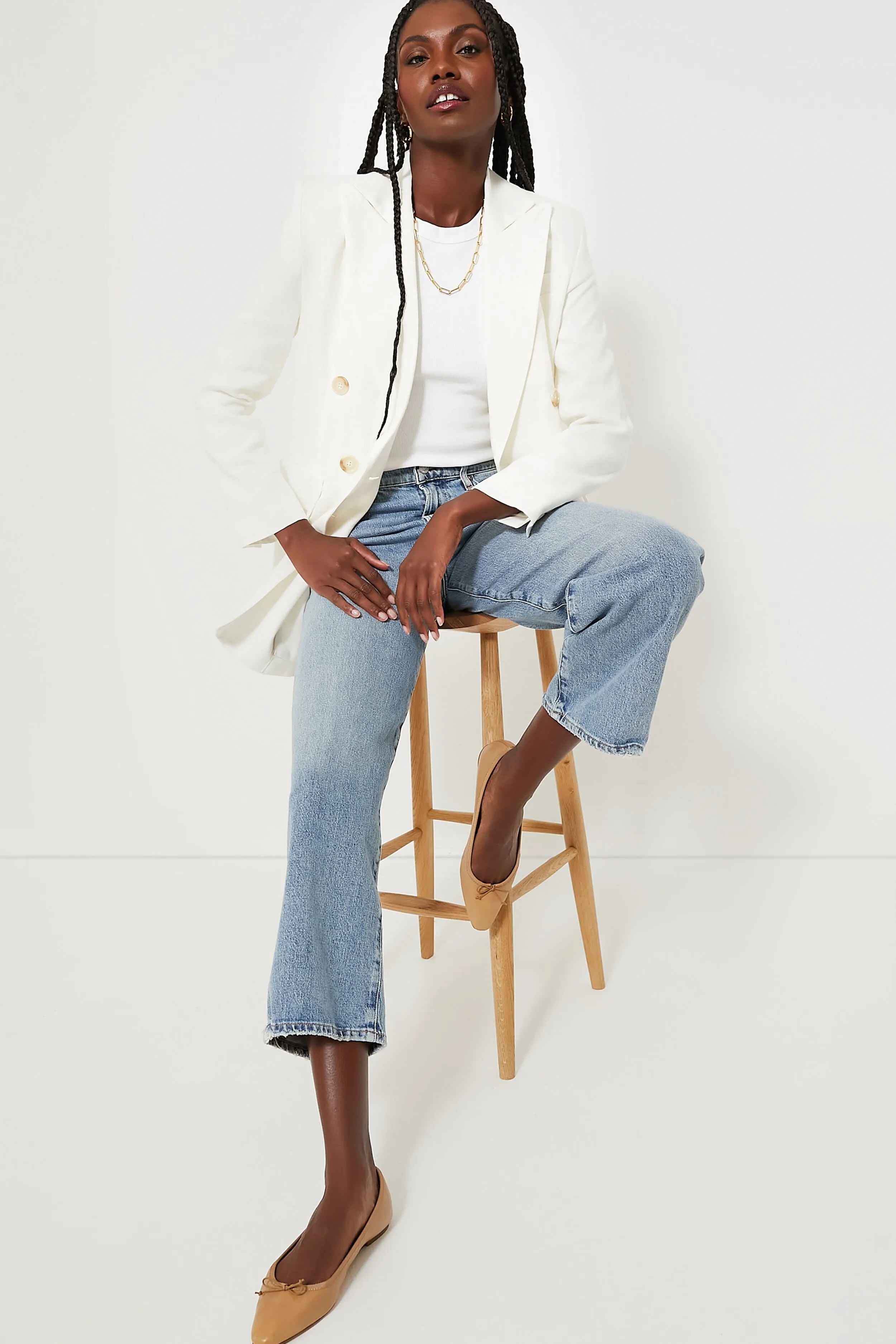 Oyster Linen Julius Blazer