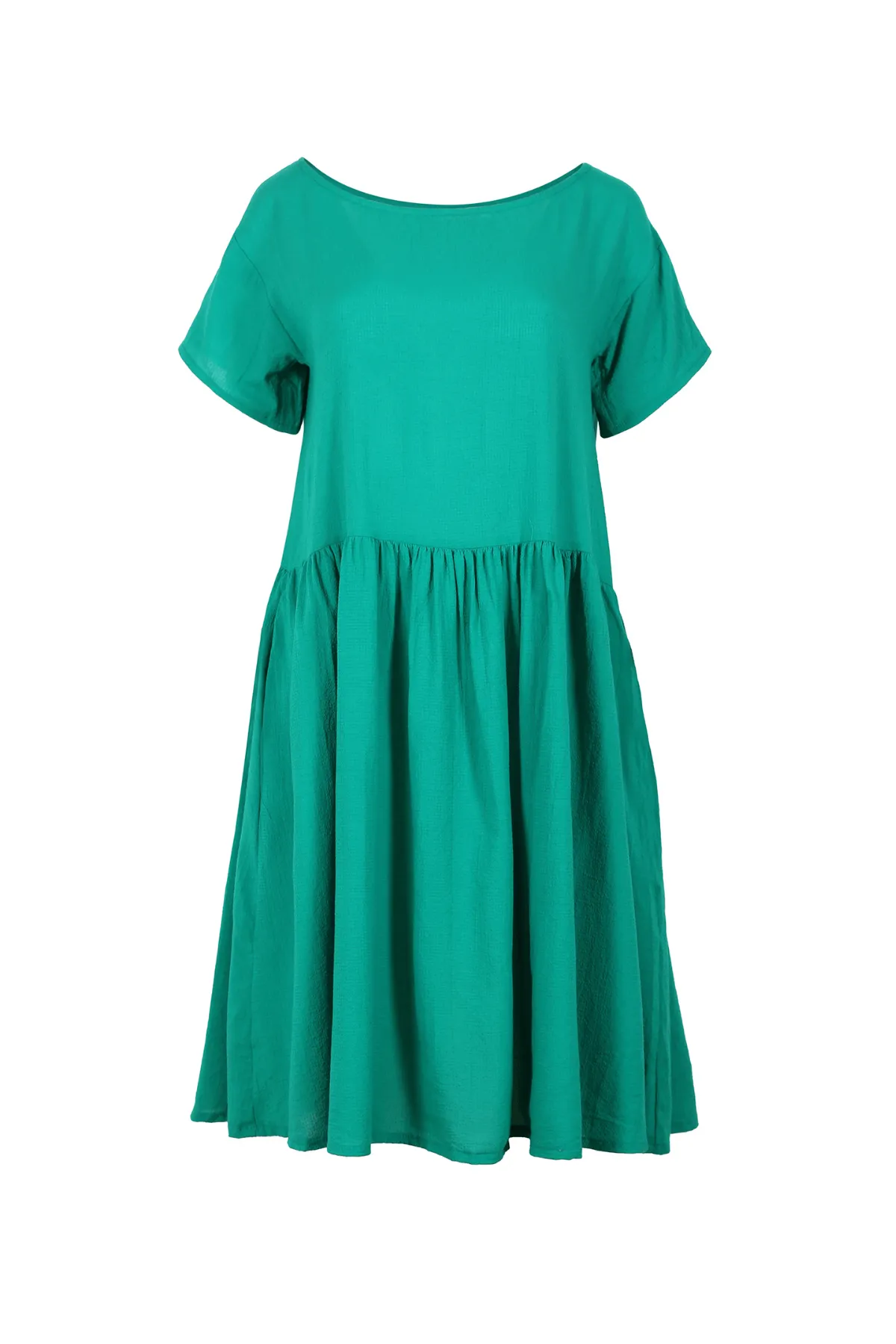 Pacific Drop Waist Dress Parakeet Green in Seersucker