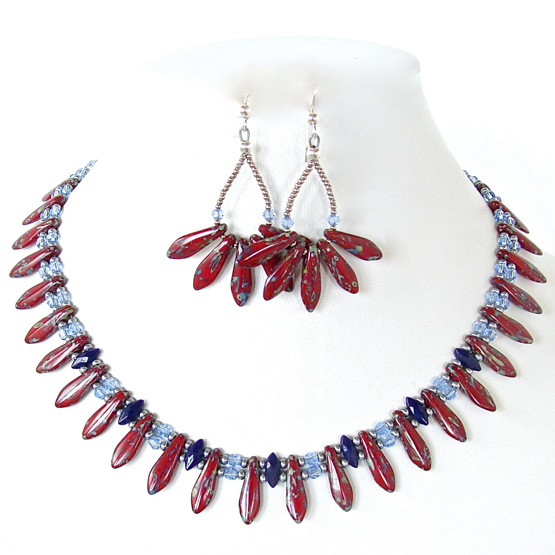 Petra: Blue Crystal Necklace Set