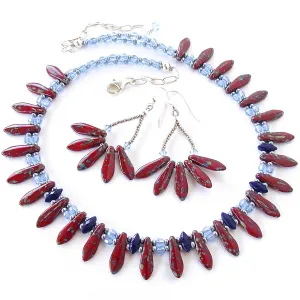 Petra: Blue Crystal Necklace Set